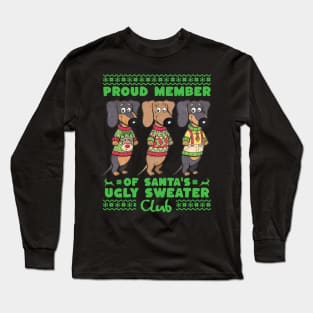 Funny Ugly Sweater Christmas Club Long Sleeve T-Shirt